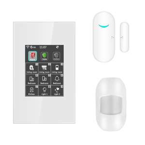 Interruptor de pared inteligente de alarma táctil LCD L8 de alta calidad con 3 sensores de puerta inalámbricos y 3 detectores de movimiento que funcionan con la aplicación Tuya - Product Image 1