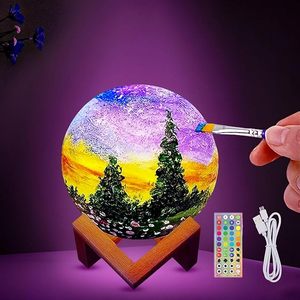 Bán buôn Quà Tặng DIY Moon ánh sáng ban đêm đồ chơi cho trẻ em sơn của riêng bạn Đèn Kit DIY làm Kit - Product Image 1