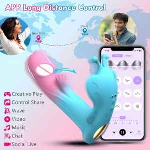 Vibrateur portable <span class=keywords><strong>pour</strong></span> culotte, 10 modes de vibration, stimulateur du point G, télécommande via <span class=keywords><strong>application</strong></span>, 100% étanche IPX7, en silicone rechargeable, <span class=keywords><strong>pour</strong></span> couples - Product Image 6