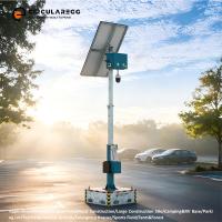 Tour de surveillance CCTV sur remorque, alimentation solaire (460W), résistance au vent (117KM/H) pour la prévention des incendies forestiers, garantie 5 ans, livraison rapide