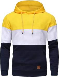 Sweat à capuche d'hiver pour homme de haute qualité, personnalisé, uni, imprimé avec un logo sur le devant, 100% polyester, teint en pièce, tissu de 340 g, doublé, séchage rapide - Product Image 2