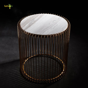 New Arrival Modern Simple Stainless Steel <strong>Round</strong> Wrought Iron <strong>Small</strong> <strong>Glass</strong> Tea <strong>Table</strong> - Product Image 4