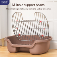 Grand bac à litière pour chien toilette pour lapin avec maille en acier inoxydable garder les pattes d'animaux au sec réutilisable chiot Pad Tray