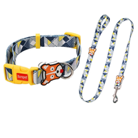 Usine directe luxe mode fournitures pour animaux de compagnie en alliage solide Nylon collier de chien laisse impression motif Animal pour petits chiens de taille moyenne