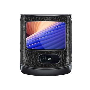 Funda Protectora Trasera de Cuero PU con Diseño de Piel de Cocodrilo para <span class=keywords><strong>Motorola</strong></span> Moto <span class=keywords><strong>Razr</strong></span> 5G <span class=keywords><strong>2020</strong></span> 6.2'', Fundas de Cuero PU, Carcasa Trasera Rígida Mate - Product Image 4