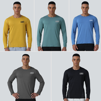 Vente en gros de chemises de compression T-shirt de course T-shirt d'entraînement de haute qualité avec logo personnalisé pour hommes Jersey tricoté à manches longues