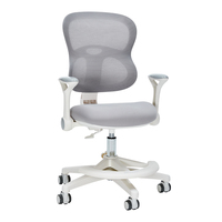 Chaise d'étude ergonomique pour enfants avec soutien lombaire, maille respirante, pivotante à 360°, coussin en PU et coton pour la maison, le bureau et la chambre d'enfant, OEM ODM