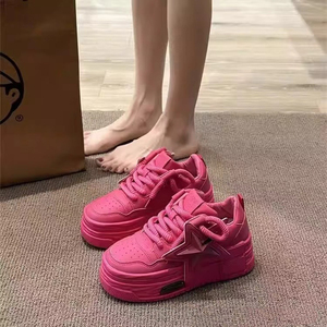 <span class=keywords><strong>Scarpe</strong></span> <span class=keywords><strong>Alte</strong></span> da <span class=keywords><strong>Donna</strong></span> di Tendenza Nuova Collezione Primavera 2025 con Suola Spessa Rialzata Popolari Casual <span class=keywords><strong>Sportive</strong></span> con Lacci e Stella - Product Image 6
