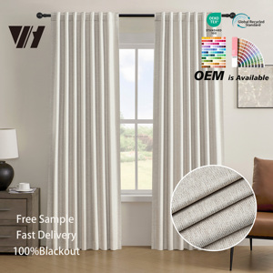 100% Polyester Twill dệt phòng ngủ rèm vải tăng cường sự riêng tư chất lượng giấc ngủ đồng bằng phong cách tuyệt màn tính năng màu đen - Product Image 2