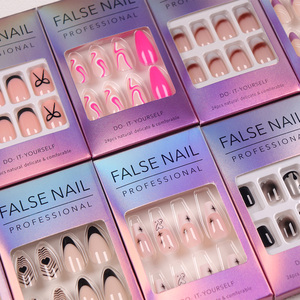 Juego de 24 Uñas Acrílicas Postizas Reutilizables al por Mayor, Personalizadas, para Salón y Uso Diario en Manicura y Diseño de Uñas - Product Image 1