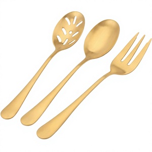 Calidad Estándar Moderno restaurante Hotel cubiertos cuchillo de acero inoxidable tenedor cuchara cubiertos boda real juego de cubiertos para comida - Product Image 1
