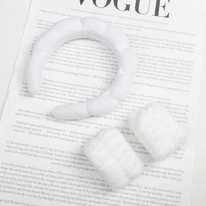 Bandeaux de spa pour femmes – Bandeaux en tissu éponge pour soins du <span class=keywords><strong>visage</strong></span>, maquillage et lavage du <span class=keywords><strong>visage</strong></span>, option logo personnalisé - Product Image 4