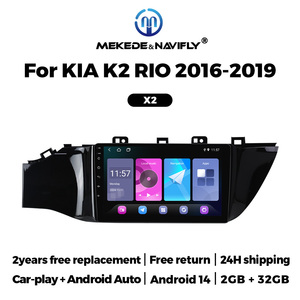 Mekede & Navifly Android 14 Đài Phát Thanh Xe Hơi Với Car-Chơi Kết Nối Cáp USB Điện Thoại Di Động Danh Bạ Điều Hướng Âm Nhạc Video Cho Kia K2 Rio - Product Image 5