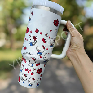 Hot bán <span class=keywords><strong>New</strong></span> 40 oz xe Ice Cup thời trang khắc Glass cup với xử lý Spout Bìa tùy chỉnh xe cup - Product Image 1