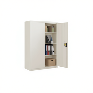 White Steel <b>Filing</b> Cabinet 35.4x15.7x55.1 Inches Key Lock Modern Office <b>Storage</b> Solution - Product Image 1