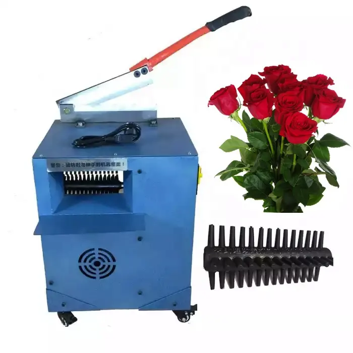 2023 Novo Tipo Flower Shop Use Elétrica Rose Stem Máquina De Corte Rose Flower Folha Thorn Removendo Equipamentos Rose Thorn Remover