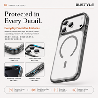 Casing Ponsel Transparan Warna-warni Anti Guncangan Hybrid PC+TPU dengan Pengisian Daya Nirkabel Personalisasi untuk iPhone 18 Pro Max 17 16 15 Plus 14 13