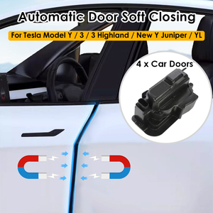 Serrature per Porte con Chiusura Ammortizzata per <span class=keywords><strong>Tesla</strong></span> <span class=keywords><strong>Model</strong></span> <span class=keywords><strong>3</strong></span> New Y Juniper 2016-2025 2026, Blocco Porta a Vuoto Anti-pizzicamento, Accessori per Modifiche Auto - Product Image 2