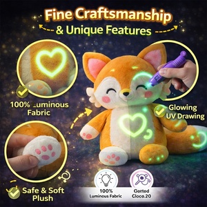 Juguete de <span class=keywords><strong>Peluche</strong></span> Personalizado con Luz, Juguete de <span class=keywords><strong>Peluche</strong></span> Reutilizable con Luz LED y Bolígrafo UV, Juguete Educativo Creativo para Niños, DIY - Product Image 5