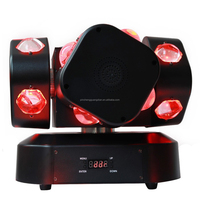 Lumière laser rotative à tête mobile, lumière Laser rotative à quatre têtes, lumière laser rotative à LED couleur, lumière à tête mobile, 16 pièces, 10W, 200W