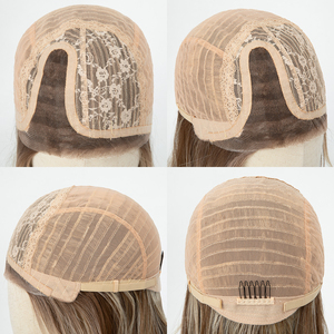 Perruques Lace Front sans colle en fibre synthétique pré-coupée Fibra Futura, blondes, en cheveux Kanekalon, perruques mono pour femmes - Product Image 5