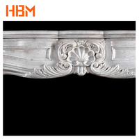 Cheminée électrique décorative de style français en marbre blanc, sculptée à la main, avec manteau de cheminée en pierre, pour intérieur, prix d'usine, à vendre