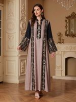 Robe Abaya de luxe brodée de paillettes, style Moyen-Orient, Arabe, Oman, Caftan Marocain, Dubaï, pour femmes musulmanes, soirée, longue robe