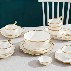 Service de vaisselle en céramique style nordique simple, ensemble de bols pour la maison, cadeau, vente directe usine, camping, CLASSIQUE - Product Image 4