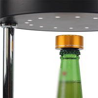 Présentoir de Bouteilles Noir Rotatif et Lévitant Moderne Personnalisable en Acrylique Plastique Certifié CE pour Installation sur Bureau Max. Poids de charge