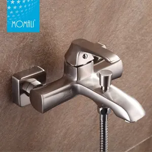 Momali hot sale designer copper brass nickel brushed bathroom bathtub bath shower faucet