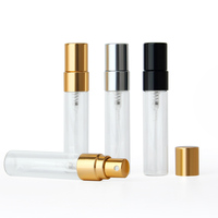 Flacons d'Échantillon de Parfum SUMEEAR en Verre Plat Transparent avec Bouchon Plat, Pulvérisateurs Testeurs de 2ml, 3ml, 5ml, 10ml
