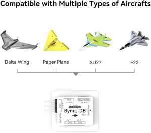 Controlador de Vuelo Radiolink Byme-DB con Giroscopio Integrado para Aviones de Ala Delta, Microaviones de Ala Fija, Aviones de Papel, <span class=keywords><strong>J10</strong></span>, SU27, F22 - Product Image 5