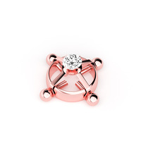 Anneaux de mamelon en acier inoxydable sans perçage Bouclier de pression réglable Anneaux de mamelon Barre Anneau de mamelons en strass Bijoux de corps