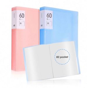 Hot Sale A4 60 Pocket 2 Pcs <b>Sheet</b> <b>Protectors</b> Display Clear Sleeves Presentation Book <b>Plastic</b> Sleeves Portfolio Book Folder - Product Image 1
