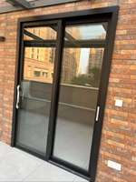 Puertas Batientes de Aleación de Aluminio Nuevas, Resistentes a Impactos de Huracanes, Impermeables, para Uso Interior/Exterior, Diseño Moderno, para Apartamentos y Villas