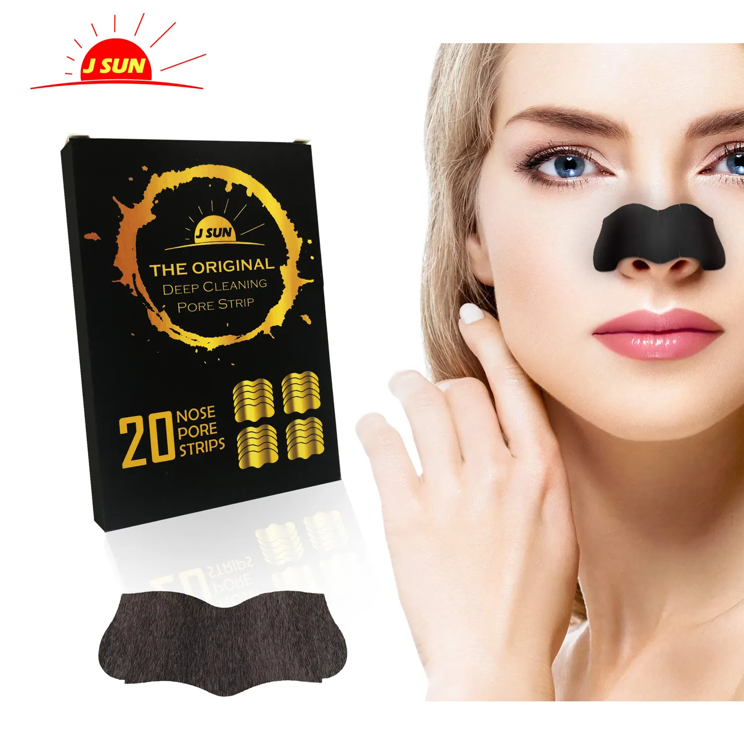 Hot-selling Product Deep Cleansing Nose Pore Strips For Blackhead Removal On Oily Skin