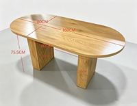 Bestseller Esstisch Ovaler Kaffeetisch Freizeittisch Esszimmertisch Küchentisch für 6-8 Personen