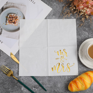 Gold Embossed Paper Napkins 250mm Three Layer Wedding Party Disposable Serviettes - Product Image 4
