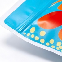 Sachet d'emballage transparent en forme de papillon, découpe personnalisée sur pochette stand-up avec trou perforé pour l'emballage alimentaire