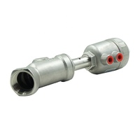 DKV Acier inoxydable DN 15 Valve d'angle filetée pneumatique 2 "NC Valve à siège d'angle pneumatique 2 voies 2 positions