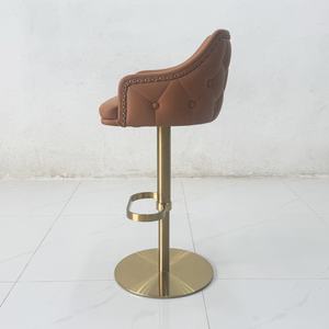 Chaise de bar design de luxe, chaise pivotante, tabouret de bar pour hôtel, utilisation en bar, vente chaude d'usine, meubles pour la maison, cantine, chaise avec revêtement en PU - Product Image 4