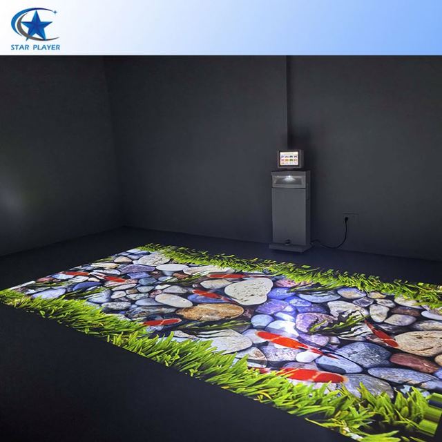 High Lumen Interactive Motion Sensor Projection Hologram 3D Video Advertising Display Outdoor Projector Android OS Full HD HDMI