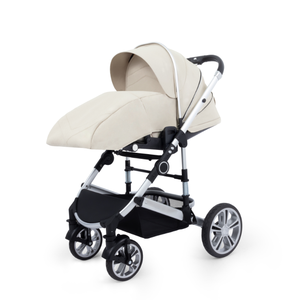 Poussette bébé portable 3-en-1 réversible avec revêtement en <span class=keywords><strong>lin</strong></span>, design pliable, protège-pieds, compatible voiture, pour 0-3 ans - Product Image 4