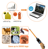 Lector de Microchip RFID de Largo Alcance de 134.2khz, Escáner de Microchip FDX-b HDX, Lector de Etiquetas RFID para Ganado, para Marcado de Animales