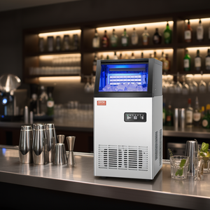 Máquina de Hielo Comercial Vevor, 120 lb/24 h, Hielo en Cubos, Acero Inoxidable, Control Táctil, para Uso en Bares - Product Image 2