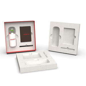 Juego de regalo de oficina ecológico hecho a medida Bandeja de pulpa de caña de azúcar virgen biodegradable Solución sostenible con embalaje de inserción - Product Image 3