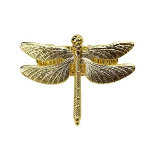 Dragonfly kait tirai tipe pegas, kait gantung gorden terpasang di dinding dekorasi rumah