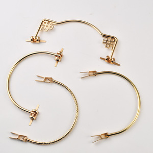 Accessoires de quincaillerie à poignée métallique pour sac à main femme, poignée de traction de haute qualité au design en fil convexe, marque privée sous licence - Product Image 3