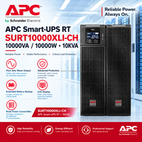 APC SURT10000XLI-CH 10000VA 10000W Online UPS 10KVA Smart-UPS RT 220V 380V Tower Rack Mount UPS untuk Server Pusat Data Tersedia di Stok