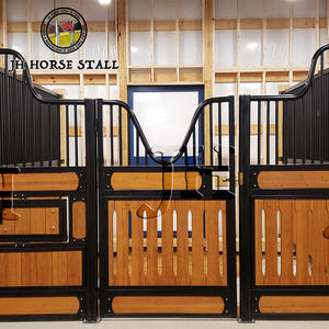 โรงงาน JH E06 จำหน่ายโดยตรง ออกแบบคอกม้า โครงเหล็กชุบสังกะสี ขนาดประตูที่เหมาะสมที่สุด แผงด้านหน้าคอกม้า - Product Image 3